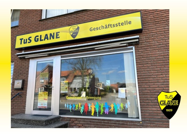 Foto vom Eingang der Geschäftsstelle Glane